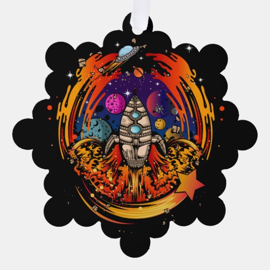 Carte Décorative Exploser le vaisseau spatial (Recto)