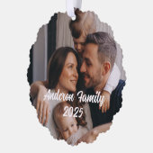 Carte Décorative Famille de Noël personnalisée Texte photo personna (Gauche)