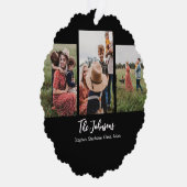 Carte Décorative Family Modern Script Black 3 Photo (Droite)