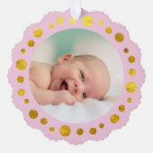 Carte Décorative fausse feuille nouvelle petite fille (Recto)