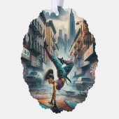 Carte Décorative Femmes en action de Breakdancer Silhouette de New (Gauche)