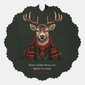 Carte Décorative Ferme Rustique Plaid Deer Et Vert (Recto)
