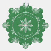 Carte Décorative Festif Flocon de neige photo de Noël (Recto)