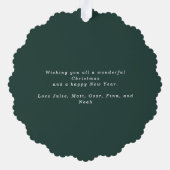 Carte Décorative Festif Floral Wreath Photo (Verso)