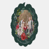 Carte Décorative Festif Floral Wreath Photo (Droite)