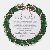 Carte Décorative Festif Fun Holiday Wreath Custom Photo Letter (Verso)