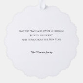 Carte Décorative Festif Vitrail Poinsettias de Noël (Verso)