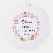 Carte Décorative Festif Wreath Photo Ornament de Noël (Verso)