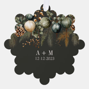 Carte Décorative Festive Aquarelle Verdure Mariage de vacances