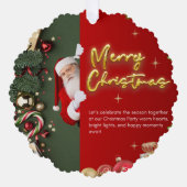 Carte Décorative Festive Scalloped Ornament Card – Holiday (Recto)