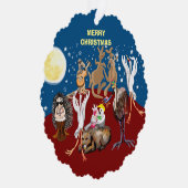 Carte Décorative fête de Noël des animaux australiens (Droite)