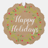 Carte Décorative Feuilles verts des baies vitrées rouges personnali (Recto)