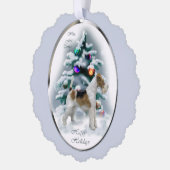 Carte Décorative Fil Fox Terrier cadeaux de Noël (Gauche)