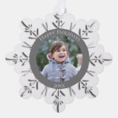 Carte Décorative Flambeau de neige d'hiver Joyeuses vacances Daté (Recto)