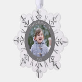 Carte Décorative Flambeau de neige d'hiver Joyeuses vacances Daté (Gauche)