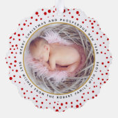 Carte Décorative Flambeaux rouges papier photo de Noël (Verso)