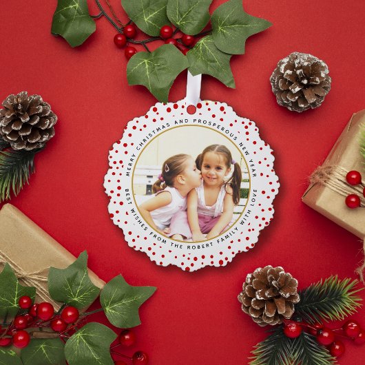 Carte Décorative Flambeaux rouges papier photo de Noël