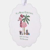 Carte Décorative Flamingo Noël Tropical (Gauche)