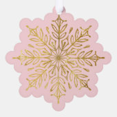 Carte Décorative Flammes de neige complexes à Noël rose (Verso)