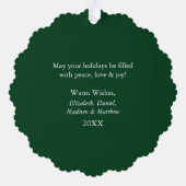 Carte Décorative Flammes de neige modernes Photo Joyeuses Vacances  (Verso)