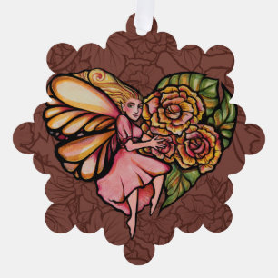 Carte Décorative Fleur Fée Jardin Fleurs Coeurs Fleurs Fées