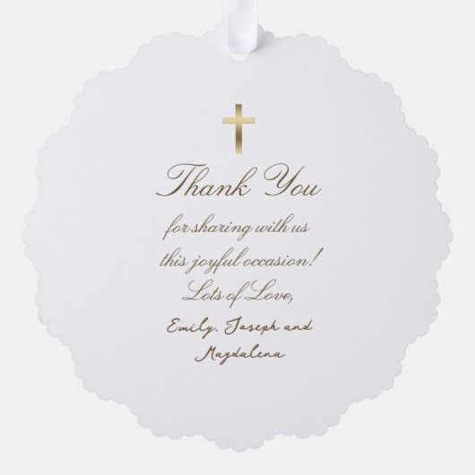 Carte Décorative fleurs boho Baptême merci (Verso)