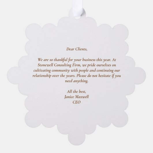 Carte Décorative Fleurs d'automne du Bon thanksgiving d'affaires pe (Verso)