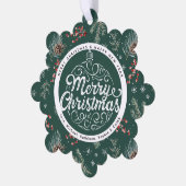 Carte Décorative Fleurs de Noël | Botanique rouge et vert (Gauche)