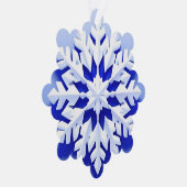 Carte Décorative Flocon de Neige Bleu Détaille (Droite)