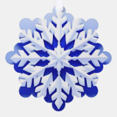 Carte Décorative Flocon de Neige Bleu Détaille (Verso)