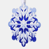 Carte Décorative Flocon de Neige Bleu Détaille (Gauche)