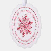 Carte Décorative Flocon de neige lunaire blanc (Gauche)