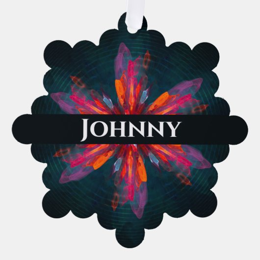 Carte Décorative Flore Mandala Flowers Orange Red Blue Abstract (Recto)