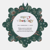 Carte Décorative Flores de Noël | Botanique rouge et verte (Verso)