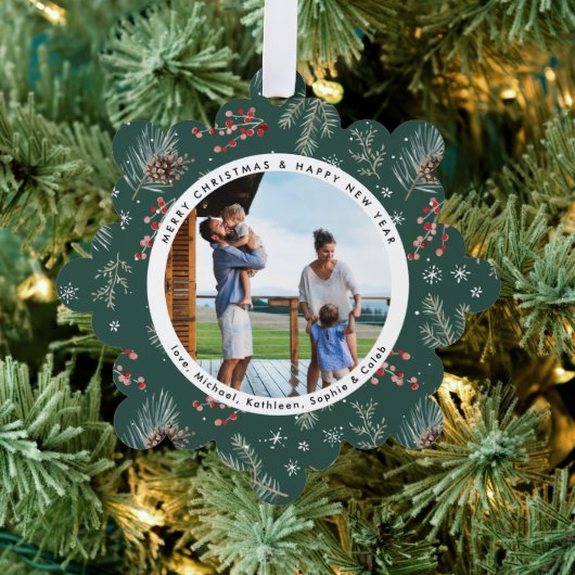 Carte Décorative Flores de Noël | Photo botanique rouge et verte (Insitu (Arbre))