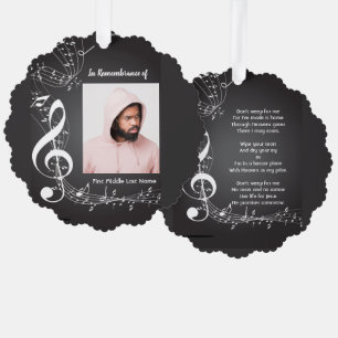 Carte Décorative Fond de notes de musique pour souvenir de service