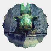 Carte Décorative fontaine à tête de taureau (Recto)