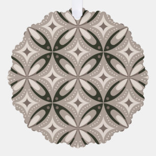 Carte Décorative Formes circulaires rétro beige et marron