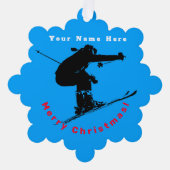 Carte Décorative Fou de ski - Skieur de descente (Recto)