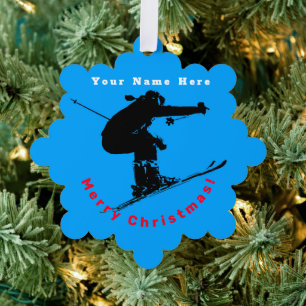 Carte Décorative Fou de ski - Skieur de descente