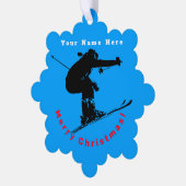 Carte Décorative Fou de ski - Skieur de descente (Gauche)