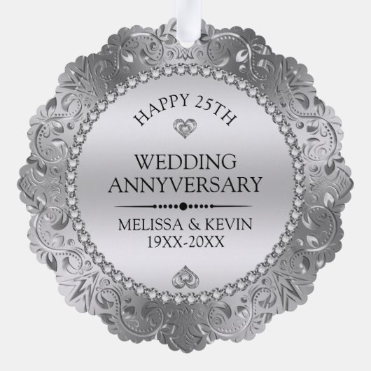 Carte Décorative Frame 25e mariage (Verso)