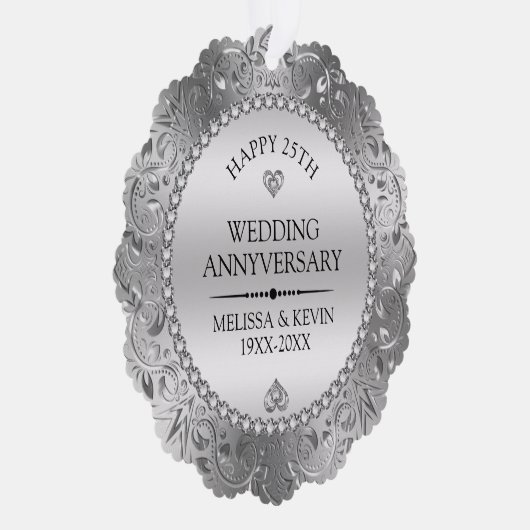 Carte Décorative Frame 25e mariage (Droite)