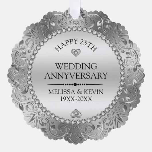 Carte Décorative Frame 25e mariage (Recto)