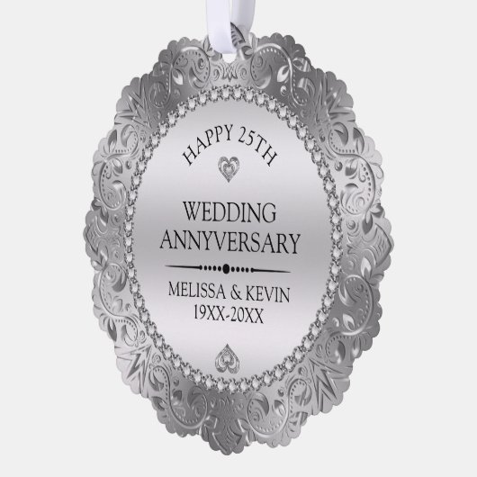 Carte Décorative Frame 25e mariage (Gauche)