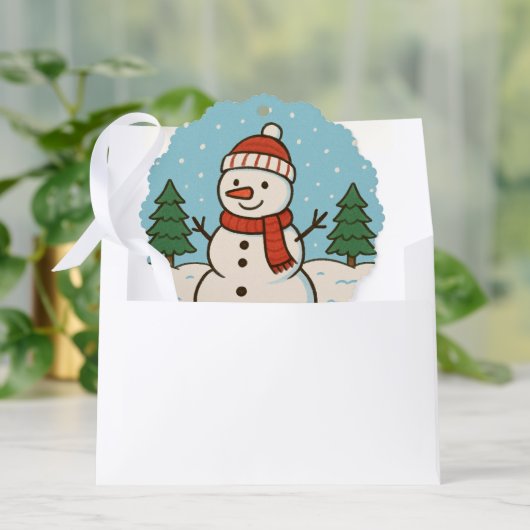 Carte Décorative Fun Snowman mignon Noël (Enveloppe)