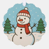 Carte Décorative Fun Snowman mignon Noël (Recto)