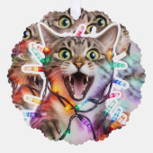 Carte Décorative Funny Cat Christmas Lights Paper (Recto)