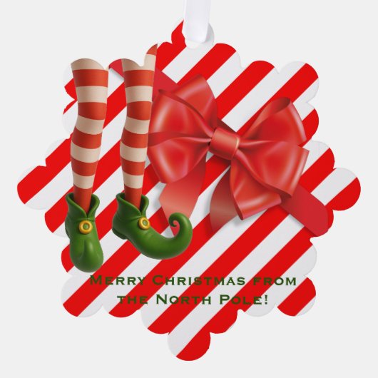 Carte Décorative Funny Elf Legs Holiday Card | North Pole Mischief  (Recto)