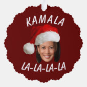 Carte Décorative Funny Kamala Harris Face Santa Hat Noël (Verso)